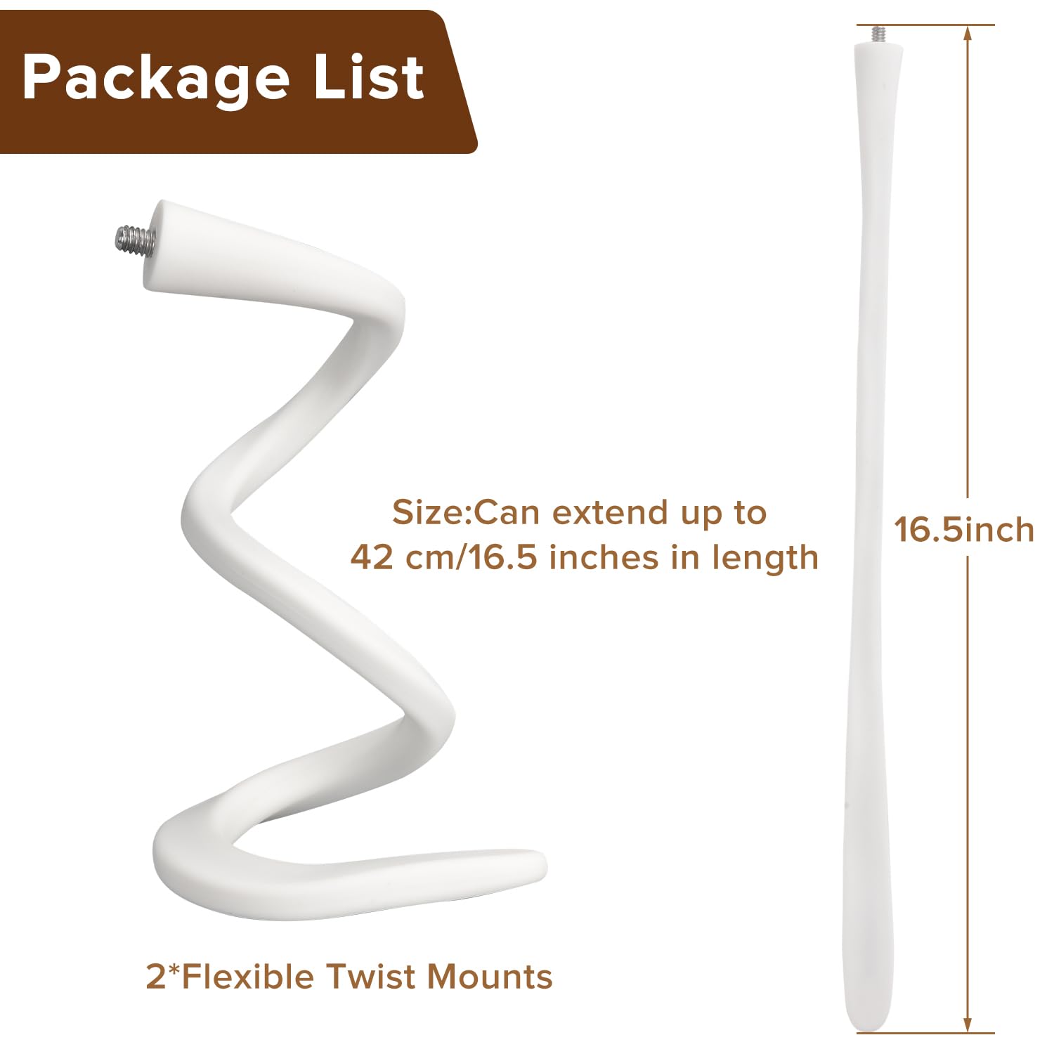 2Pack Flexible Twist Mount for Wyze Cam Pan V3/V2, Wyze Cam V4/V3/V2, Gooseneck Bracket for Wyze Outdoor Indoor Camera System, Easy Installation Adjustable Mounting Kit