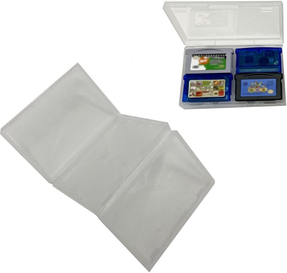 XBERSTAR 4in1 Storage Box Protective Case for GameBoy GBA GBASP Game Cartridge Card (Transparent)
