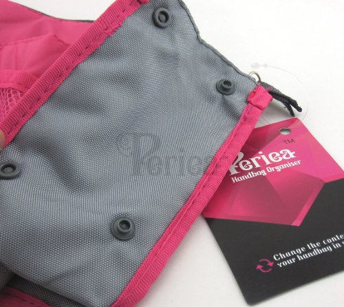 Periea Handbag Organizer, 12 Compartments - Chelsy (Bright Pink, Large)