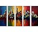 Santin Art-Summer in The City-Modern Canvas Art Wall Decor-Cityscape Oil Painting Wall Art