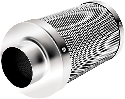 Vegelumax VLFT06 Horticulture 6" Inch Premium Carbon Air Filter Scrubber, 6-Inch, Pre-filter Included, Reversible Flange