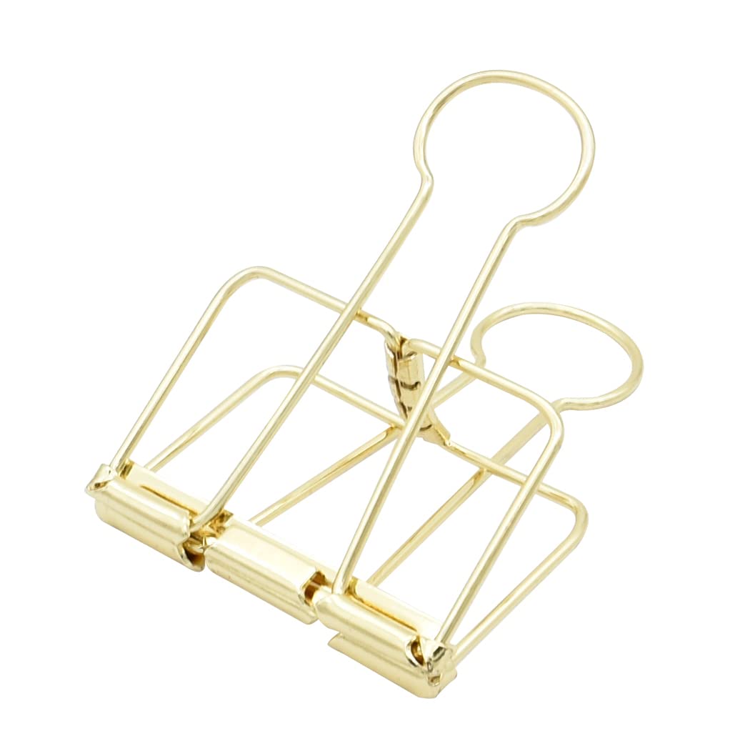 Extra Large Binder Clips 2 Inch, Big Paper Clamps Gold for Office School Supplies (15Pcs)