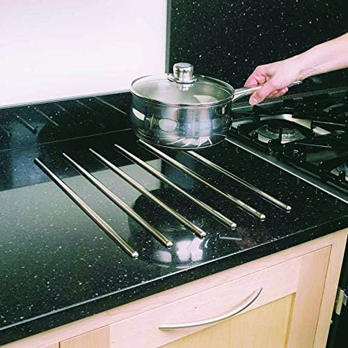 Unika Worktop Protector Rods 45cm Silver 6 Pack - Image 4