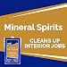 Klean Strip Odorless Mineral Spirits Cleans up Interior Jobs, No Harsh Fumes- Thins Oil Base Paint- Cleans Paint Brushes and Tools, 1 Quart