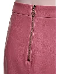 oodji Ultra piel de imitación de las damaes falda decorativa, con cremalleras