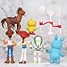 YFTTW 7 Pcs Toy Story Toys Action - Premium Animated Collection with Keychain Included - Fun Party Supplies for Toddlers - Cake Topper Set for Birthday