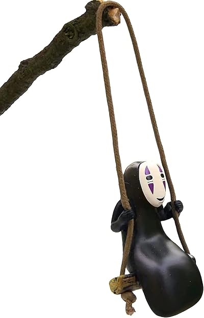 NC No Face Man Car Hanging Ornament Cute Anime Rearview Mirror Pendant