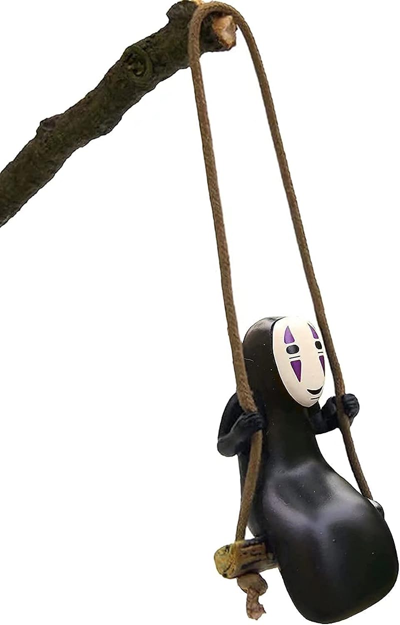 NC No Face Man Car Hanging Ornament Cute Anime Rearview Mirror Pendant