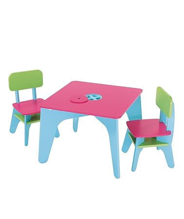 elc table and chairs pink