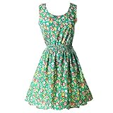 PanDaDa Women's Summer Sleeveless Sundress Beach Floral Tank Mini Dress