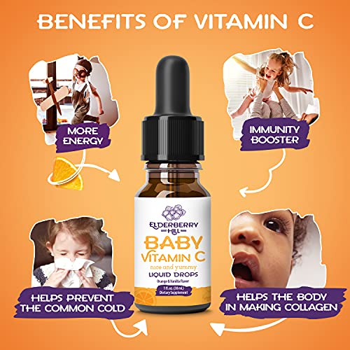 Baby Vitamin C Liquid Drops from Organic Amla Fruit Vegan Non GMO VIT C Immune Support