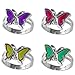 FOECBIR Mother's Day Gifts for Daughter Gift from Mom Mood Ring Can Change The Color And Adjustable The Size Of The Decorations (Butterfly)