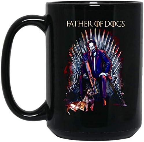 John Wick Game Of Thrones Crossover Coffee Mug - 15Oz Black Gift For Friend Lover Mother Father Sister Brother Fans In Christmas Birthday Wedding Anniversary