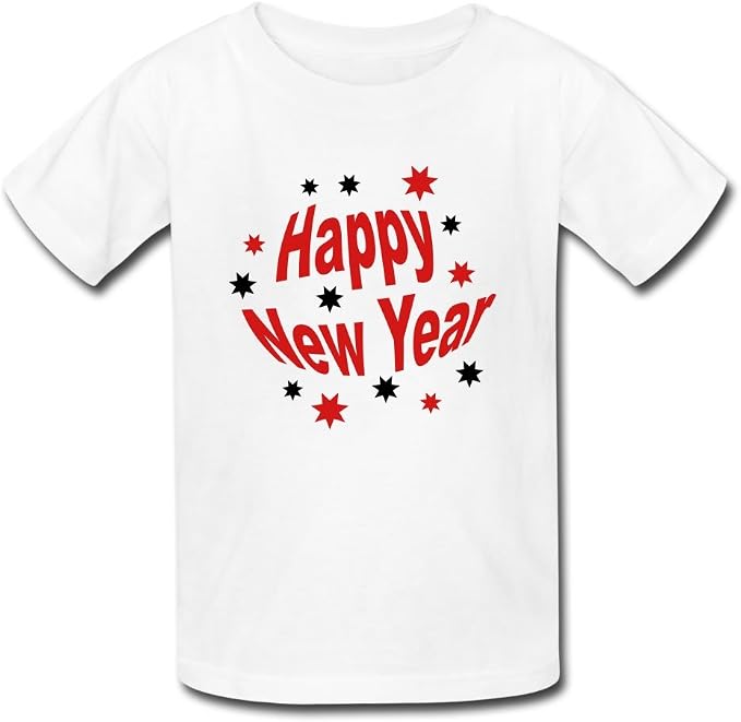 Amazon.com: Happy_new_year Kids Design Tshirts Light Blue: Clothing