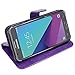 ERAGLOW Galaxy J7 V / J7 Perx / J7 Sky Pro / J7 Prime / J7 2017 / Galaxy Halo Case Luxury PU Leather Wallet Flip Protective Case Cover with Card Slots and Stand for Samsung Galaxy J7 2017 (Purple)