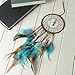 Bemall DIY Dreamcatcher Feather Green Turquoise Handmade Dream Catcher Kit Make Your Own Dream Catcher Home Car Decoration Pendant