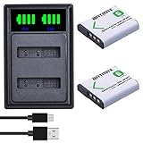 Batmax 2pcs NP-BG1 Battery + LED USB Dual Charger