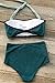 Cupshe Fashion Women’s Hot Seascape Painting Halter Bikini Set Beach Swimwear Bathing Suit (M)