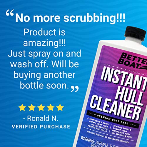 Fiberglass Boat Hull Cleaner for Boats & Aluminum Boat Cleaner Cleaning Supplies Marine Metal
