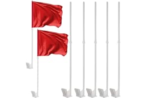 Angoily 12Pcs Sturdy Car Window Flagpoles, Car Flag Post Clips Only, Window Stabilizer Truck Flag Banner Holder Without Flag for Patriotic, Sports Events, Parades (14.96 inch)