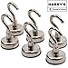 Magnetic Hooks Heavy Duty Extra Strong Neodymium for Scratch Free Hanging of Utensils and Tools on Refrigerator, Kitchen, Office, Classroom, Locker, Garage, and Ceilings (Pack of 6)