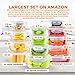 Chef's Star CHST13GLASS Glass Storage Containers, Clear