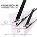 Lismile Tweezers & Nail Clippers Set w/ Leather Gift Case, Stainless Steel, Precision Slant & Point Tip Tweezers for Eyebrow/ Splinter, Fingernail & Toenail Clippers for in Growth and Thick Nails