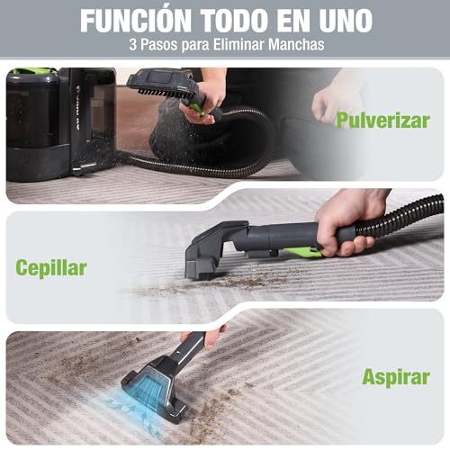 WORKPRO Upholstery Water Vacuum Cleaner, Upholstery Cleaner 450W, Carpet Vacuum Cleaner with Detergent, Carpet Cleaner, Upholstery Vacuum Machine, Sofa, 75 dB