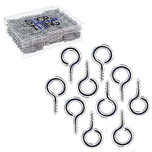 SHOP A THING Screw Eye Hooks Metal Heavy Duty AntiRust Self Tapping