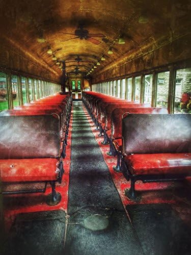 Mark Pritchard Artworks Eureka Springs Collection, Passenger Car Stretched Canvas Giclee on Poplar Frame, Model# MPES-09AM1216