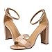 Moda Chics Women's High Chunky Block Heel Pump Dress Sandals