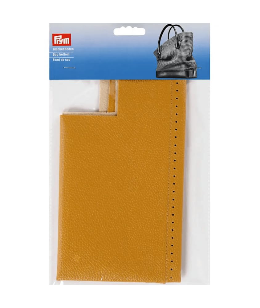 Prym Bag Bottom, Faux Leather, Mustard, 32x12x6