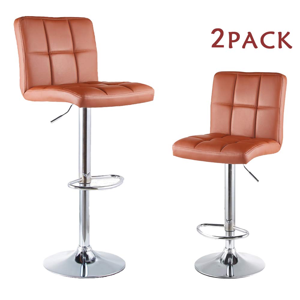 Amazoncom Bar Stools Modern Hydraulic Adjustable Height PU Leather
