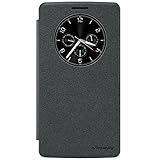LG G Stylo Case - 3C-Aone Sparkle Quick Window Smart Wake up / Sleep Pu Leather Cover Hard Plastic Case Shell for LG G Stylo H631 MS631 LS770 | LG G4 Stylus(NOT Compatible for LG G4) (Black)