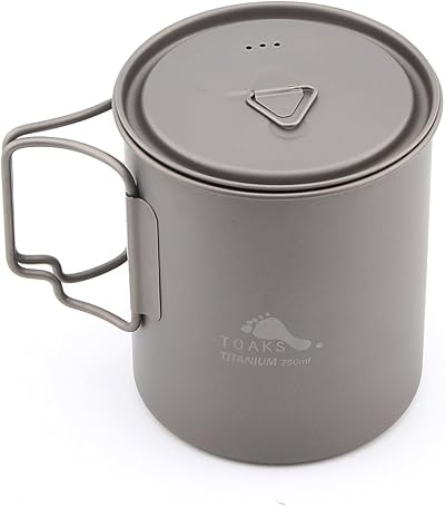 TOAKS Titanium 750ml Pot Backpacking Camping Cookware Ultralight Cup