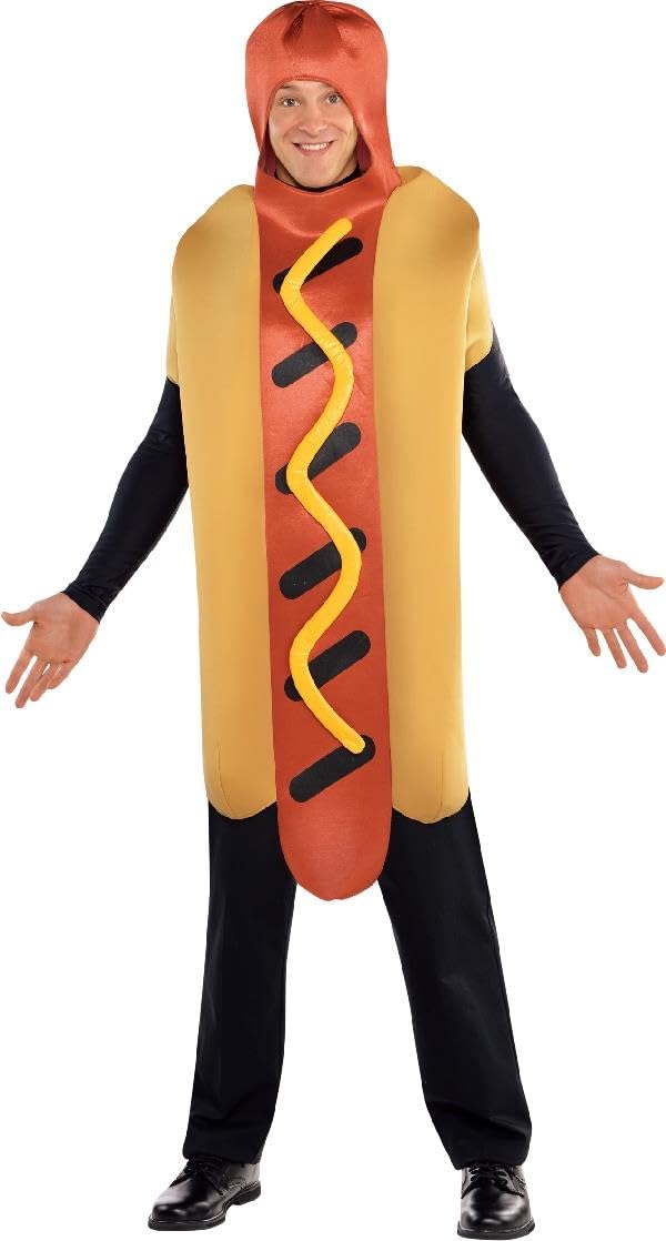 amscan (PKT) (Fix 400/60**(3) (844273-55) Adult Hot Diggety Dog Costume (Standard)