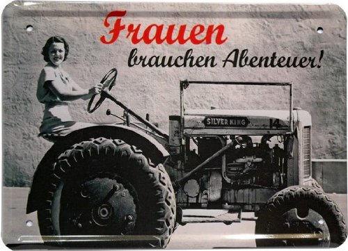 Metal Sign 15 x 21 CM Women need AN Adventure "(MJ 30 CM Retro Advertising Sign