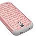 Galaxy S4 Case, MANDYCOWRY [Fashion Creative Design]Crystal Bling PC Shell Shock Absorbing Soft Rubber Inner Hybrid Armor Cover For Samsung Galaxy S4 S IV I9500 GS4 All Carriers(Rose Gold/Grey)