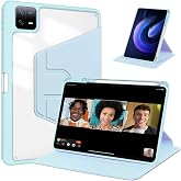 Rotating Case for Xiaomi Pad 6 / Pad 6 Pro 11 inch 2023,360 Degree Rotation Protective Stand Smart Tablet Slim Hard Shell Folio Cover Clear Back,Auto Wake/Sleep (Sky Blue)