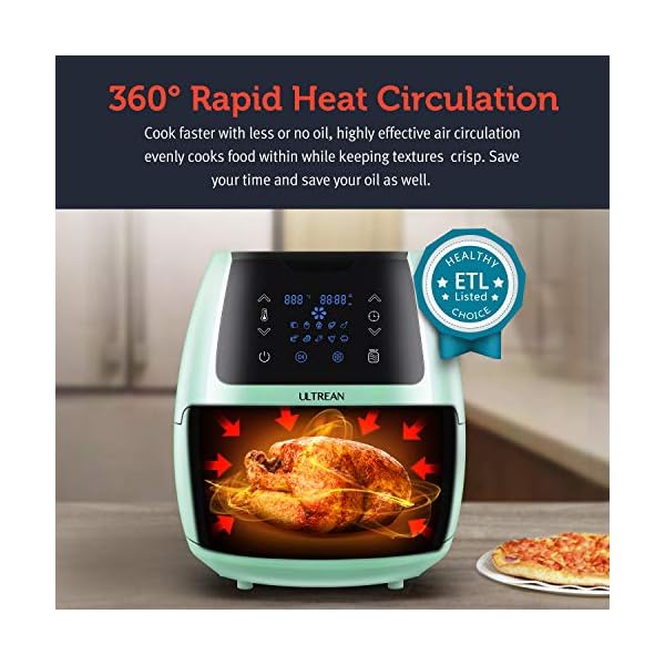 Ultrean 5.8 Quart Air Fryer, Large Family Size Electric Hot Air Fryers