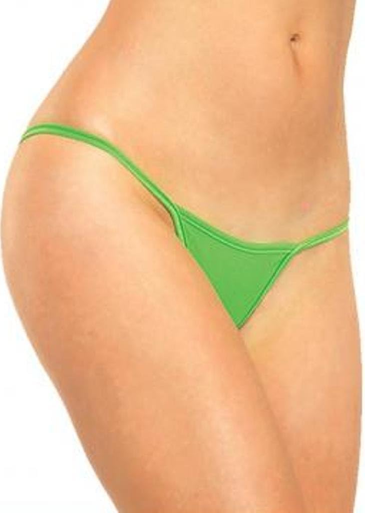 Y-back Thong-o/s Black-33y (Lime)