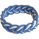 Blue and White Cotton Sailor Knot Bracelet