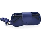 Xylionme Soft Leather Sunglasses case, Sunglass Holder with Lanyard, Eyeglasses case, Portable Sunglasses Bag