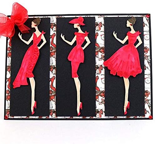 Metal Cutting Dies,Long Skirt Girl Embossing Stencil Templates DIY Scrapbooking Photo for Album Embossing Paper Cards Decorative Craft Woman