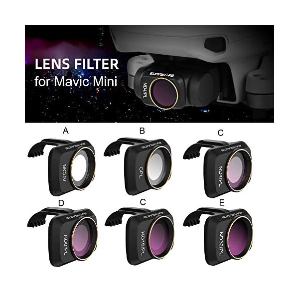 CUEYU Objektivfilter Kompatibel Mit DJI Mavic Mini Drone,Professionelle MCUV CPLMCUV CPL ND/PL 4/8/16/32 Filter Kamera Objektive für DJI Mavic Mini Drone (MCUV) – Bild 7