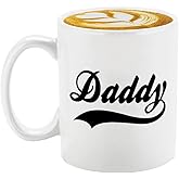 Veracco Daddy - White Ceramic Coffee Mug - Funny Father's Day Birthday Gifts For New Dad Daddy Stepdad (White, Ceramic)