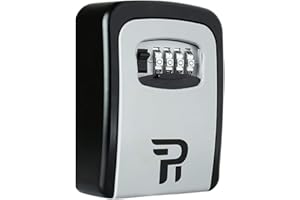 RUDY RUN Key Lock Box with Code for Outside - Wall Mount Lockbox for Keys Outdoor - Combination Lock Box to Hide a Key Outside - Key Cabinets