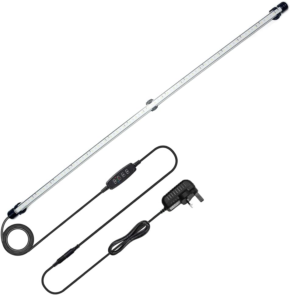 VARMHUS LED Aquarium Light Submersible with Timer Sunrise Sunset 92cm Blue White