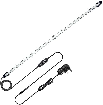 VARMHUS LED Aquarium Light Submersible with Timer Sunrise Sunset 92cm Blue White