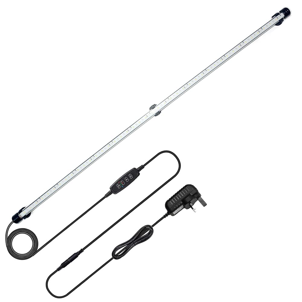 VARMHUS LED Aquarium Light, Color Changing Submersible Fish Tank Light with Timer for Sunrise and Sunset (92cm, Blue+White)